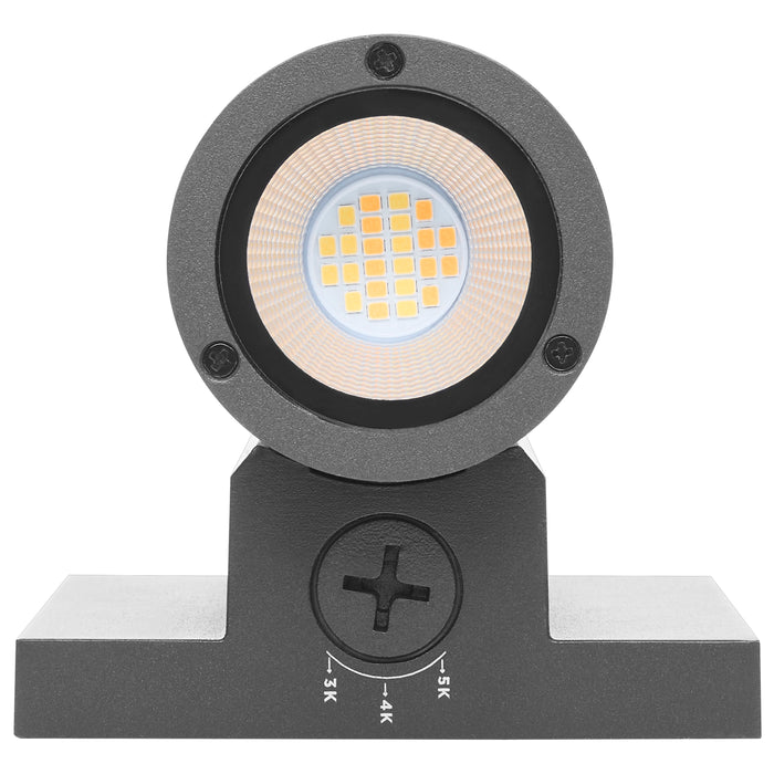 SATCO/NUVO 10W 2-Light Small LED Wall Sconce CCT Selectable 3000K/4000K/5000K 90 CRI Non-Dimmable 120-277V Up And Down Installation Black (65-1760)