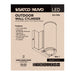 SATCO/NUVO 10W 2-Light Small LED Wall Sconce CCT Selectable 3000K/4000K/5000K 90 CRI Non-Dimmable 120-277V Up And Down Installation Black (65-1760)