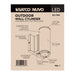 SATCO/NUVO 10W 2-Light Small LED Wall Sconce CCT Selectable 3000K/4000K/5000K 90 CRI Non-Dimmable 120-277V Up And Down Installation Black (65-1760)