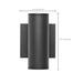 SATCO/NUVO 10W 2-Light Small LED Wall Sconce CCT Selectable 3000K/4000K/5000K 90 CRI Non-Dimmable 120-277V Up And Down Installation Black (65-1760)