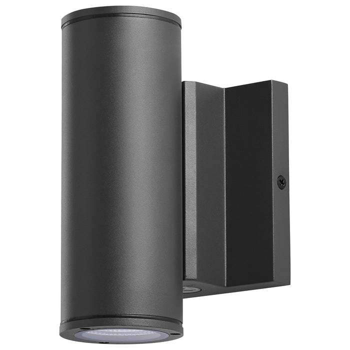 SATCO/NUVO 10W 2-Light Small LED Wall Sconce CCT Selectable 3000K/4000K/5000K 90 CRI Non-Dimmable 120-277V Up And Down Installation Black (65-1760)