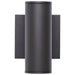 SATCO/NUVO 10W 2-Light Small LED Wall Sconce CCT Selectable 3000K/4000K/5000K 90 CRI Non-Dimmable 120-277V Up And Down Installation Dark Bronze (65-1761)