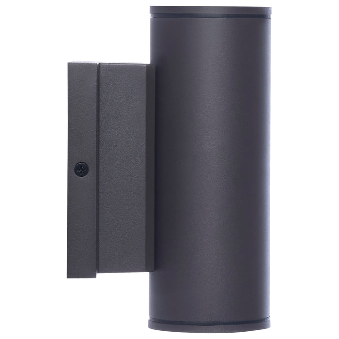 SATCO/NUVO 10W 2-Light Small LED Wall Sconce CCT Selectable 3000K/4000K/5000K 90 CRI Non-Dimmable 120-277V Up And Down Installation Dark Bronze (65-1761)