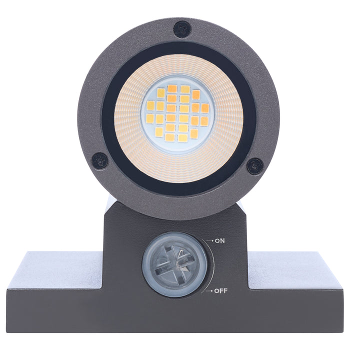 SATCO/NUVO 10W 2-Light Small LED Wall Sconce CCT Selectable 3000K/4000K/5000K 90 CRI Non-Dimmable 120-277V Up And Down Installation Dark Bronze (65-1761)
