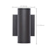 SATCO/NUVO 10W 2-Light Small LED Wall Sconce CCT Selectable 3000K/4000K/5000K 90 CRI Non-Dimmable 120-277V Up And Down Installation Dark Bronze (65-1761)