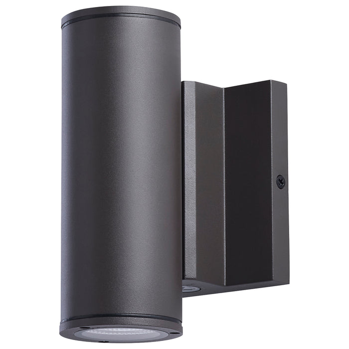 SATCO/NUVO 10W 2-Light Small LED Wall Sconce CCT Selectable 3000K/4000K/5000K 90 CRI Non-Dimmable 120-277V Up And Down Installation Dark Bronze (65-1761)