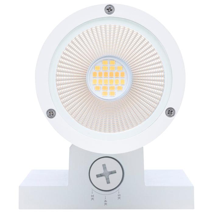 SATCO/NUVO 20W 2-Light Medium LED Wall Sconce CCT Selectable 3000K/4000K/5000K 90 CRI Non-Dimmable 120-277V Up And Down Installation White (65-1762)