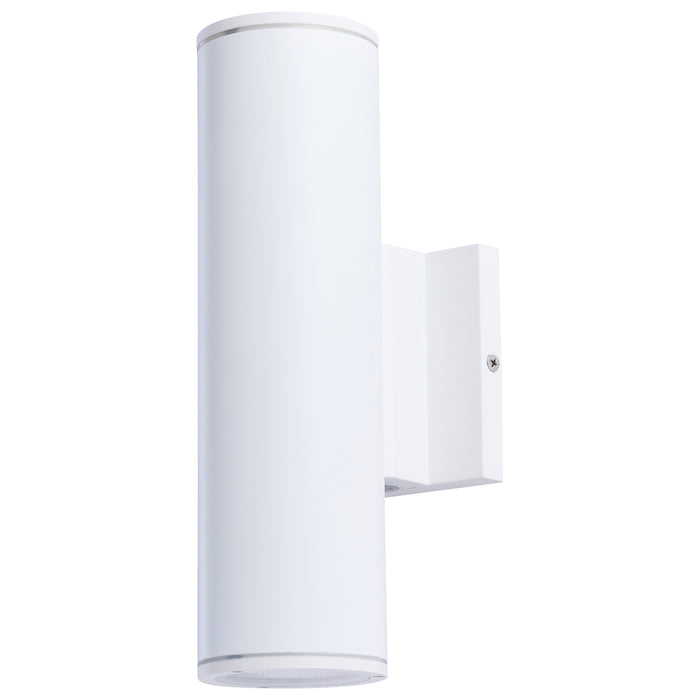SATCO/NUVO 20W 2-Light Medium LED Wall Sconce CCT Selectable 3000K/4000K/5000K 90 CRI Non-Dimmable 120-277V Up And Down Installation White (65-1762)