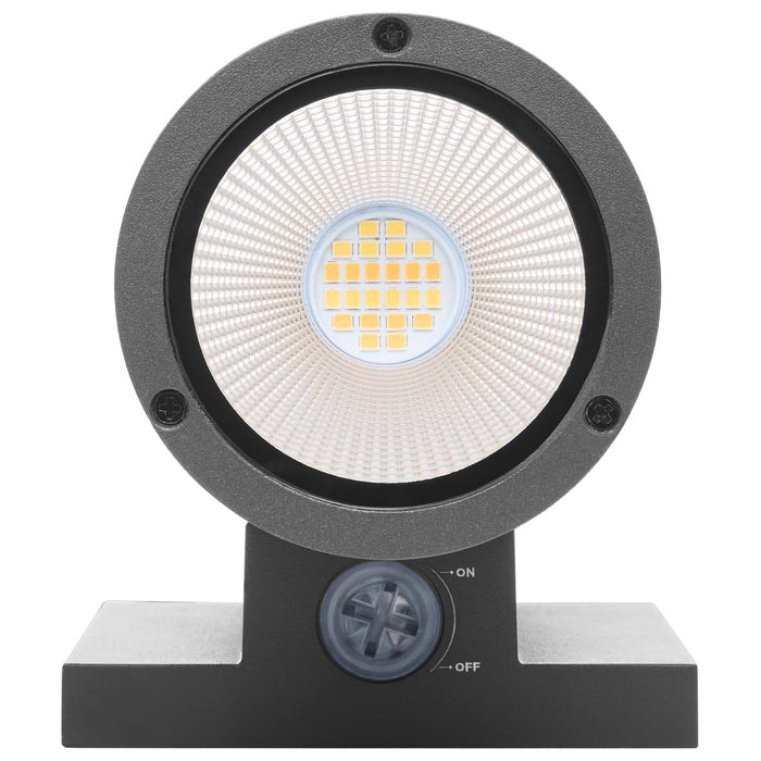 SATCO/NUVO 20W 2-Light Medium LED Wall Sconce CCT Selectable 3000K/4000K/5000K 90 CRI Non-Dimmable 120-277V Up And Down Installation Black (65-1763)