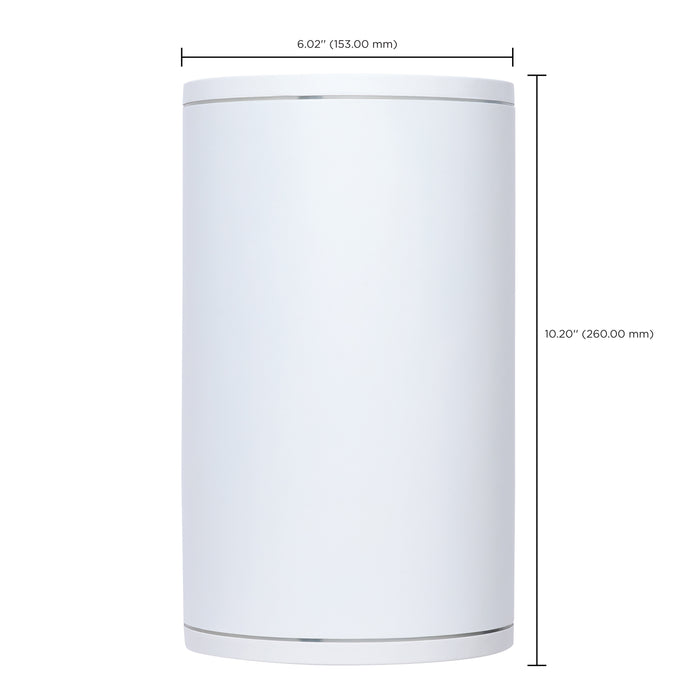 SATCO/NUVO 36W 2-Light Large LED Wall Sconce CCT Selectable 3000K/4000K/5000K 90 CRI Non-Dimmable 120-277V Up And Down Installation White (65-1765)