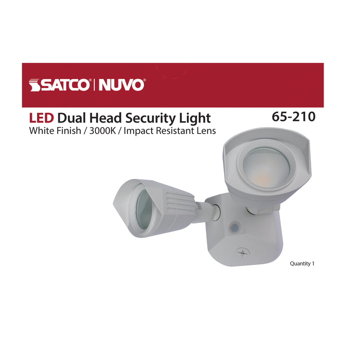 SATCO/NUVO LED Security Light Dual Head White Finish 3000K (65-210)