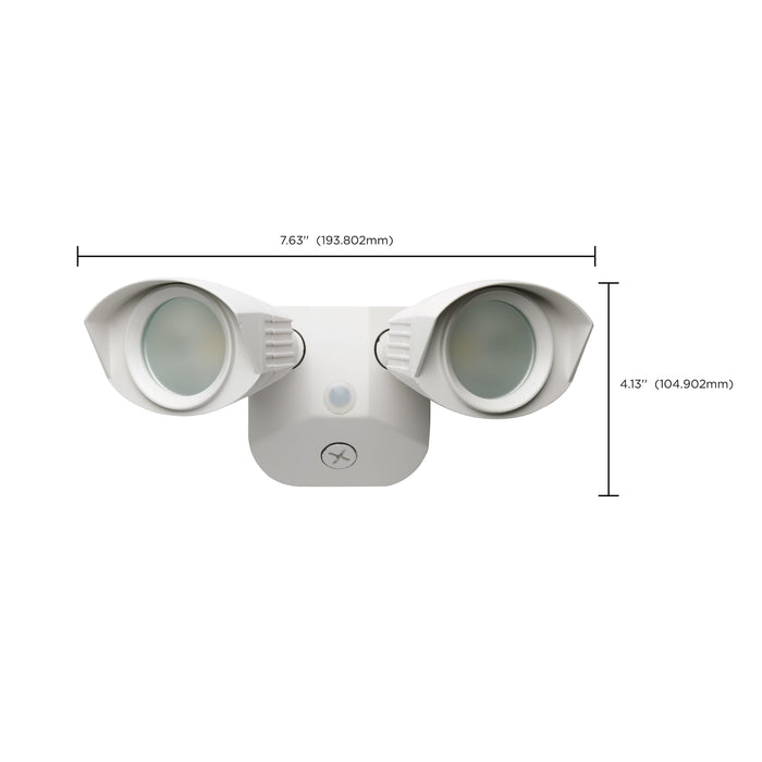 SATCO/NUVO LED Security Light Dual Head White Finish 3000K (65-210)