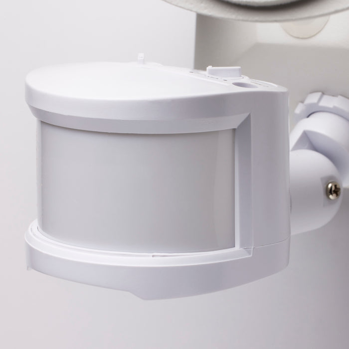 SATCO/NUVO LED Security Light Dual Head White Finish 3000K Motion Sensor (65-211)