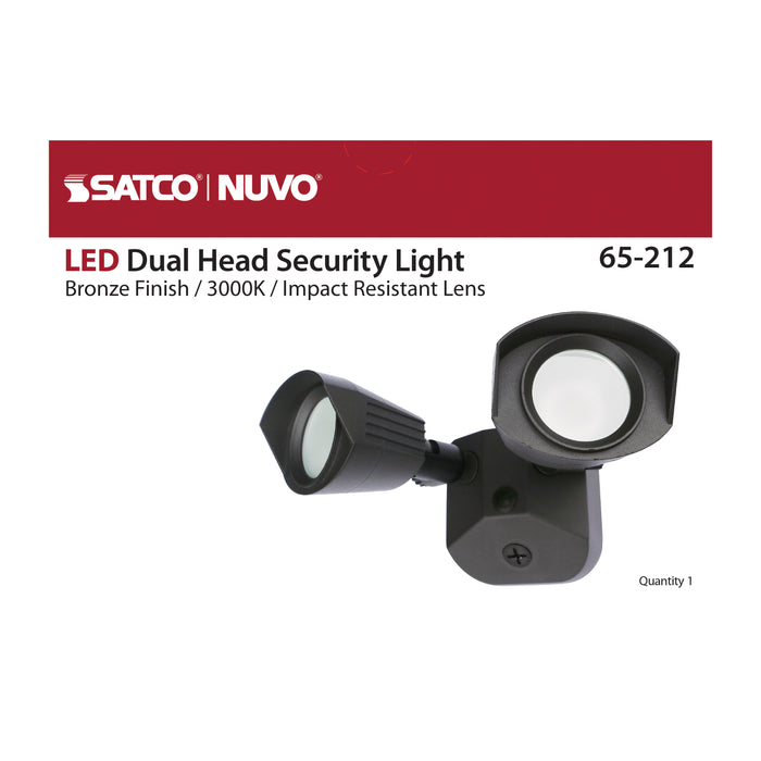 SATCO/NUVO LED Security Light Dual Head Bronze Finish 3000K (65-212)