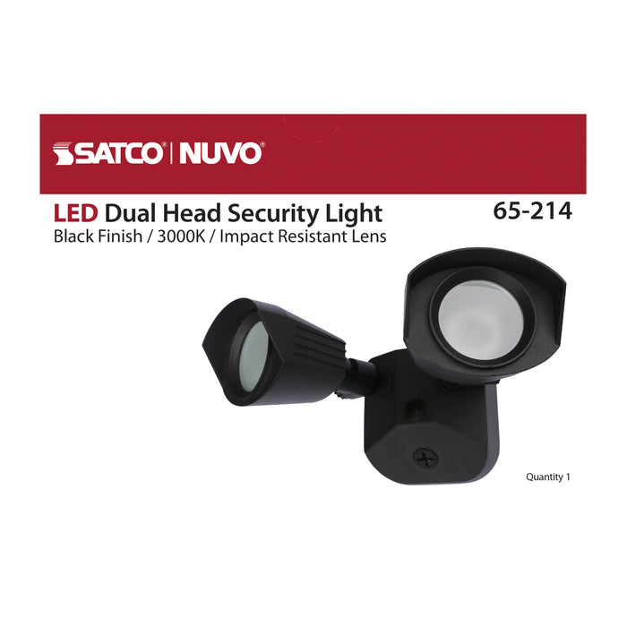 SATCO/NUVO LED Security Light Dual Head Black Finish 3000K (65-214)