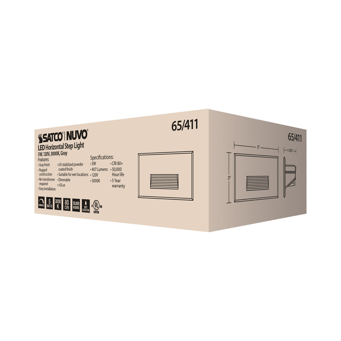 SATCO/NUVO LED Horizontal Step Light 5W Gray Finish 120V 3000K (65-411)