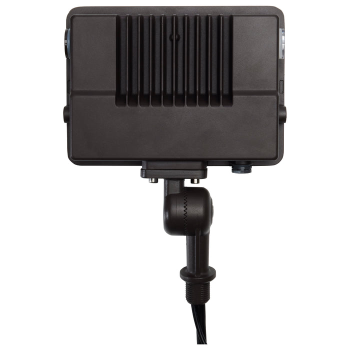 SATCO/NUVO LED Tempered Glass Flood Light With Bypassable Photocell Wattage/CCT Selectable 15W/25W/35W 3000K/4000K/5000K Colorquick/Powerquick Technology Bronze (65-541)