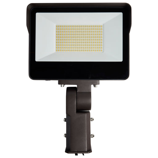 SATCO/NUVO LED Tempered Glass Flood Light With Bypassable Photocell Wattage/CCT Selectable 100W/125W/150W 3000K/4000K/5000K Colorquick/Powerquick Technology Bronze (65-543)