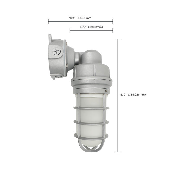 SATCO/NUVO LED Adjustable Vapor Tight Fixture 20W CCT Selectable 3000K/4000K/5000K Gray Finish (65-550)