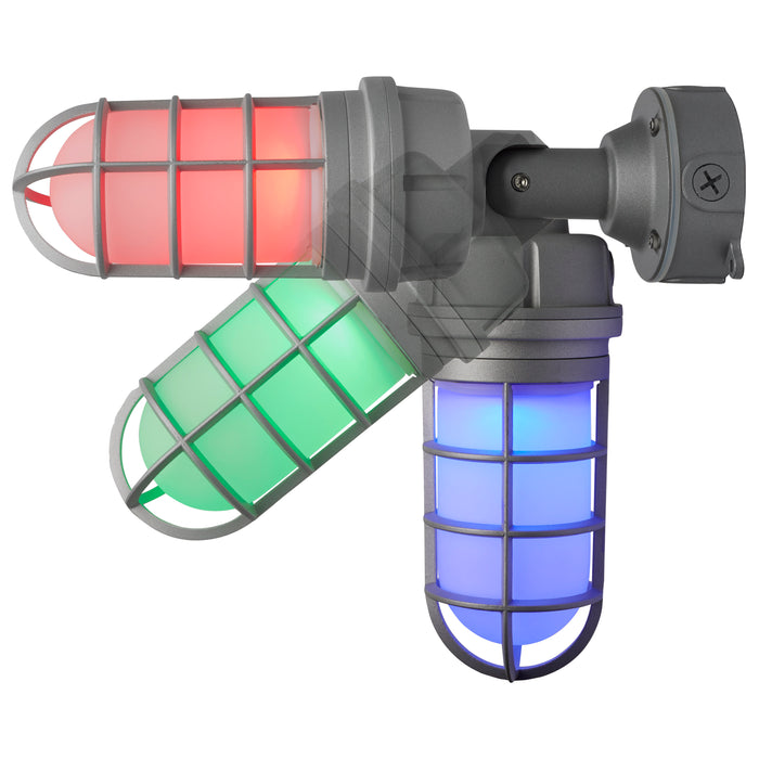 SATCO/NUVO LED Adjustable Vapor Tight Fixture 20W RGB Selectable Gray Finish (65-551)