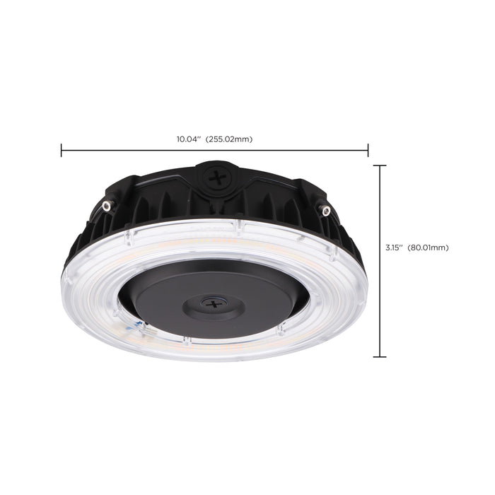 SATCO/NUVO LED Canopy Fixture 25W CCT Selectable 3000K/4000K/5000K 80 CRI 120-277V 0-10V Dimming Bronze Finish (65-624R1)