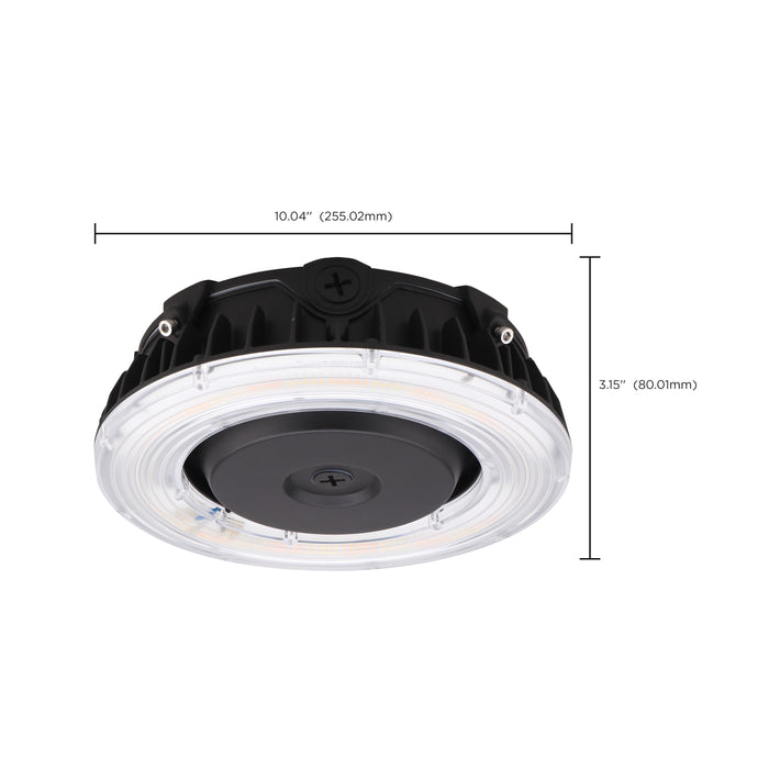 SATCO/NUVO LED Canopy Fixture 40W CCT Selectable 3000K/4000K/5000K 80 CRI 120-277V 0-10V Dimming Bronze Finish (65-626R1)