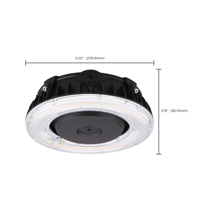 SATCO/NUVO LED Canopy Fixture 75W CCT Selectable 3000K/4000K/5000K 80 CRI 120-277V 0-10V Dimming Bronze Finish (65-630R1)