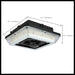 SATCO/NUVO LED Wide Beam Angle Canopy Square Wattage/CCT Selectable 20W/30W/45W 3000K/4000K/5000K 120-277V 80 CRI 0-10V Dimming Black (65-636)