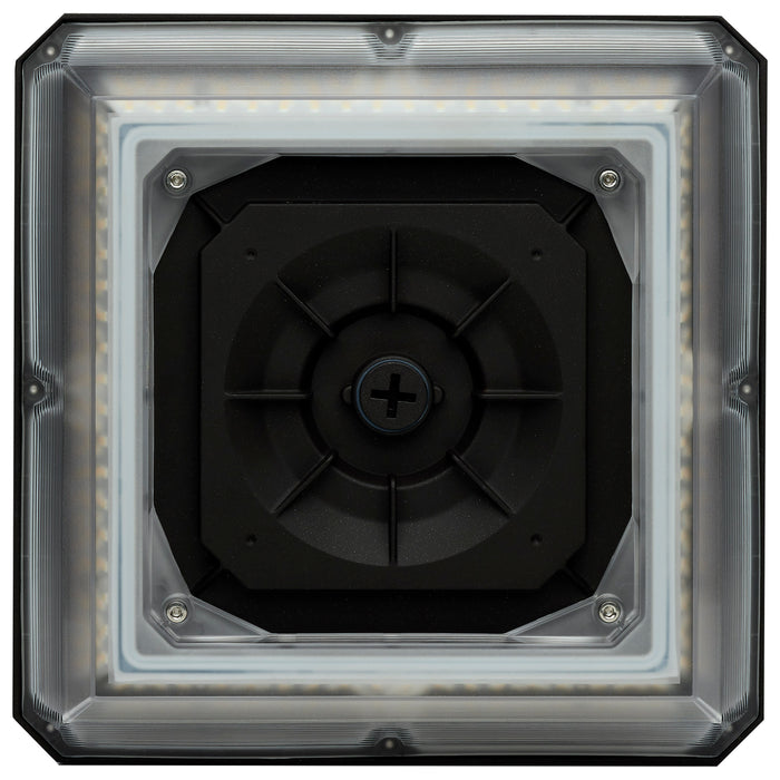 SATCO/NUVO LED Wide Beam Angle Canopy Square Wattage/CCT Selectable 60W/75W/90W 3000K/4000K/5000K 120-277V 80 CRI 0-10V Dimming Black (65-637)