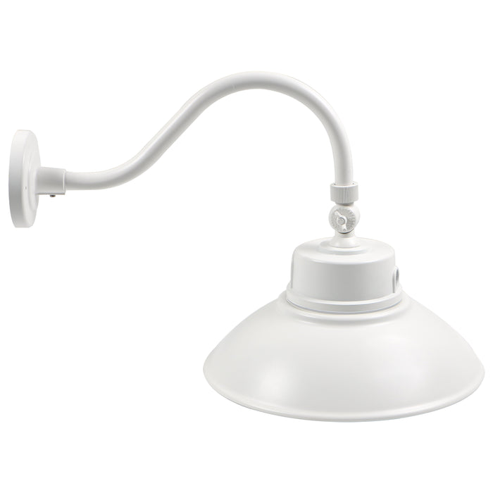 SATCO/NUVO LED Gooseneck 30W/40W/50W CCT Selectable 3000K/4000K/5000K White 120-277V With Photocell (65-660)