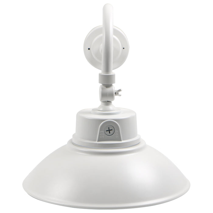 SATCO/NUVO LED Gooseneck 30W/40W/50W CCT Selectable 3000K/4000K/5000K White 120-277V With Photocell (65-660)