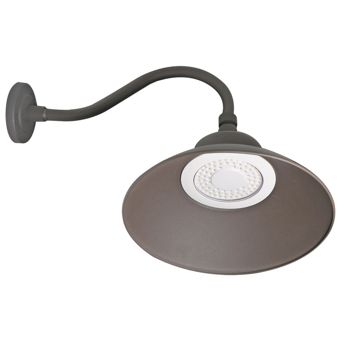 SATCO/NUVO LED Gooseneck 30W/40W/50W CCT Selectable 3000K/4000K/5000K Bronze 120-277V With Photocell (65-662)
