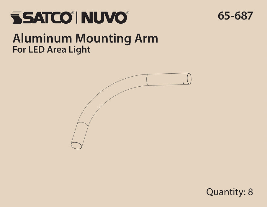 SATCO/NUVO Outdoor Area Light Mounting Arm (65-687)