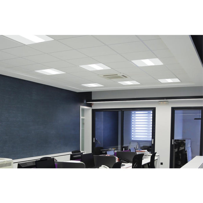 SATCO/NUVO ColorQuick 2X4 Single Basket LED Troffer Fixture Wattage CCT Lumens Selectable 30W/40W/50W 3500K/4000K/5000K 100-277V White (65-691)