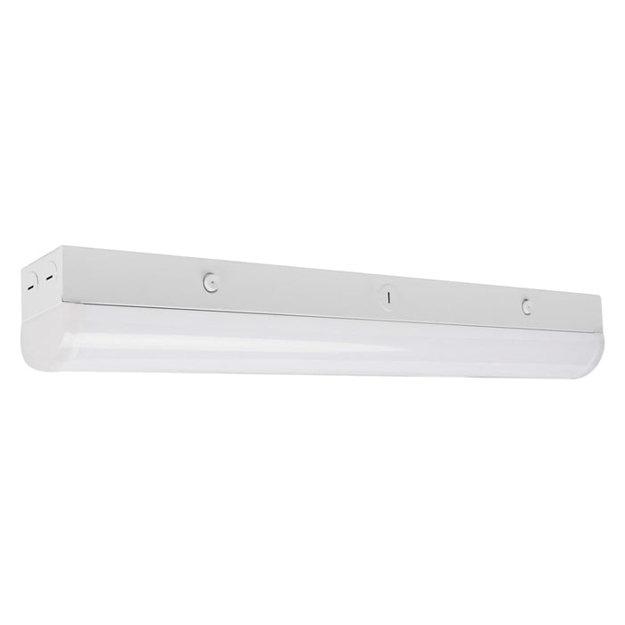 SATCO/NUVO LED 2 Foot Linear Strip Light Wattage/CCT Selectable 15W/20W/25W 3500K/4000K/5000K White Finish 120-277V Integrated Emergency Battery Backup And Sensor (65-698R1)