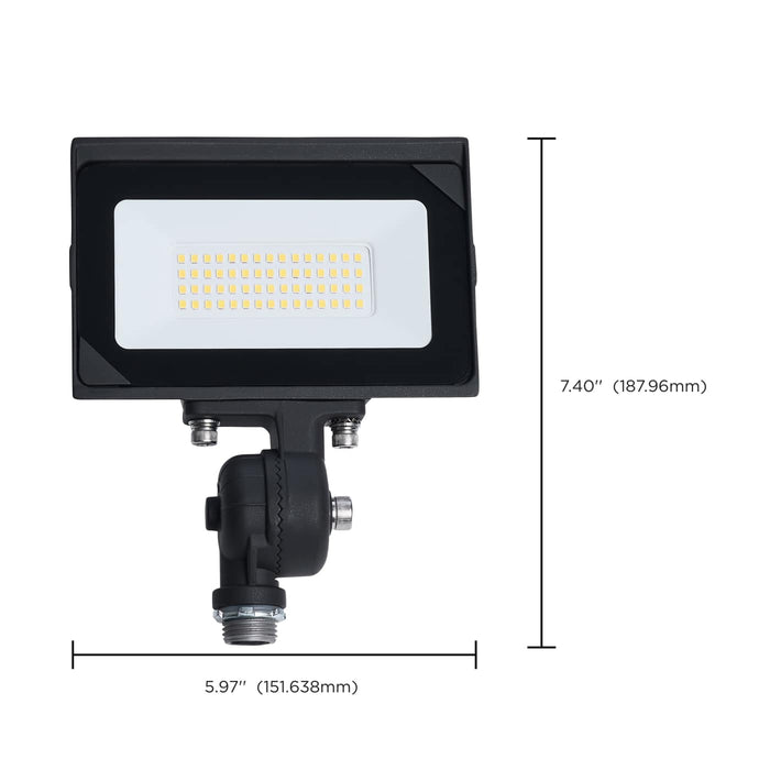 SATCO/NUVO 30W LED DOB Tempered Glass Flood Light 4000K 3390Lm 80 CRI Non-Dimmable 120V Bronze (65-727)