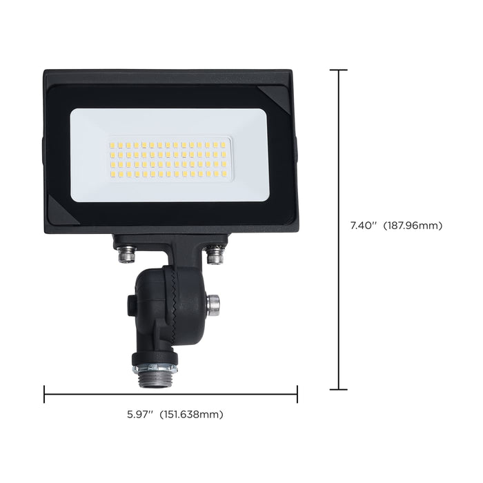 SATCO/NUVO 30W LED DOB Tempered Glass Flood Light 5000K 3450Lm 80 CRI Non-Dimmable 120V Bronze (65-728)