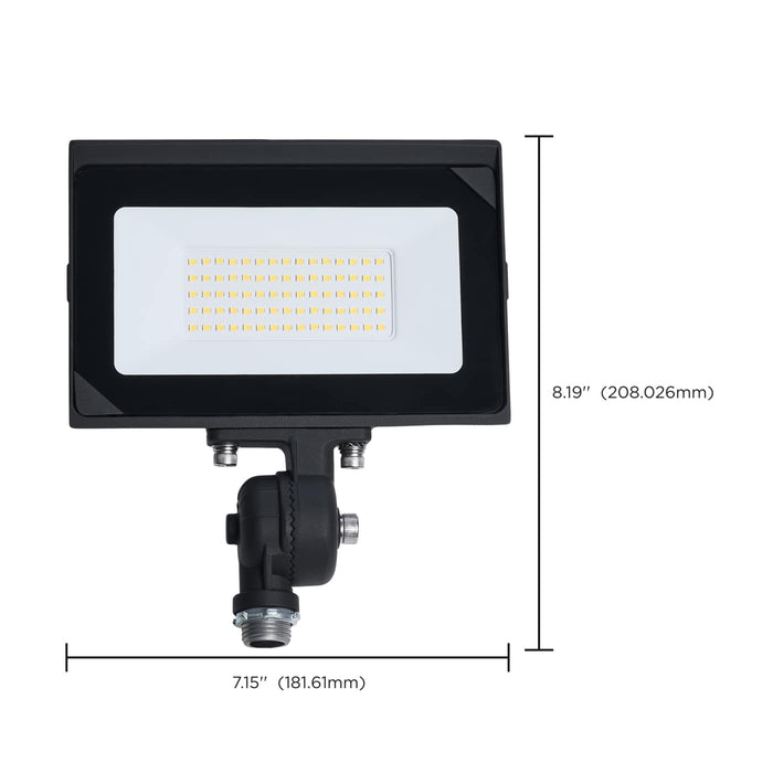 SATCO/NUVO 50W LED DOB Tempered Glass Flood Light 4000K 5650Lm 80 CRI Non-Dimmable 120V Bronze (65-729)