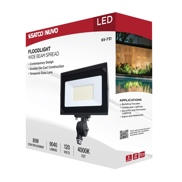 SATCO/NUVO 80W LED DOB Tempered Glass Flood Light 4000K 9040Lm 80 CRI Non-Dimmable 120V Bronze (65-731)