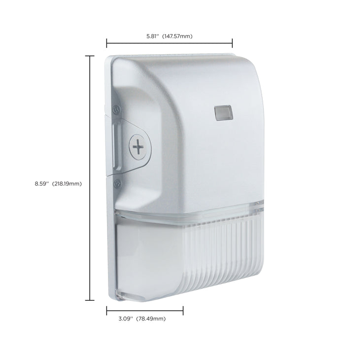 SATCO/NUVO LED Small Wall Pack 20W CCT Selectable 3000K/4000K/5000K White Finish 100-277V (65-749)