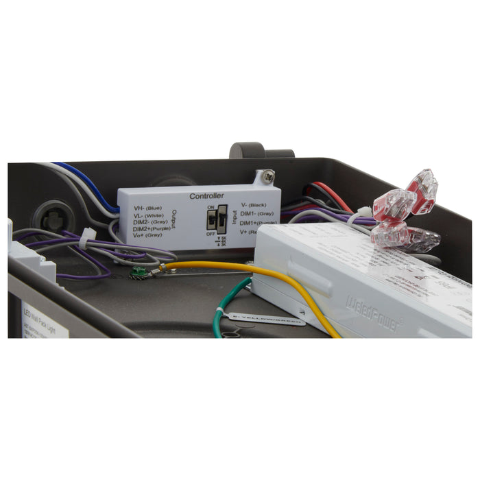 SATCO/NUVO Emergency Architectural LED Wall Pack CCT Selectable 3000K/4000K/5000K Wattage Adjustable Bypassable Photocell 120-277V (65-754)