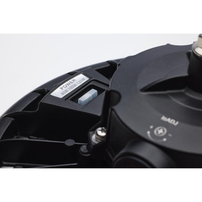 SATCO/NUVO LED UFO High Bay Wattage/CCT Selectable 80W/100W/120W 3000K/4000K/5000K 120-347V Black Finish (65-770R3)