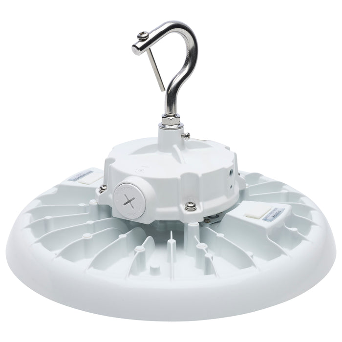 SATCO/NUVO LED UFO High Bay Wattage/CCT Selectable 80W/100W/120W 3000K/4000K/5000K 120-347V White Finish (65-812)