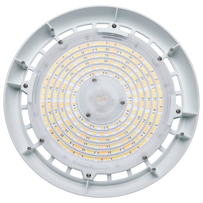 SATCO/NUVO LED UFO High Bay Wattage/CCT Selectable 80W/100W/120W 3000K/4000K/5000K 120-347V White Finish (65-812)
