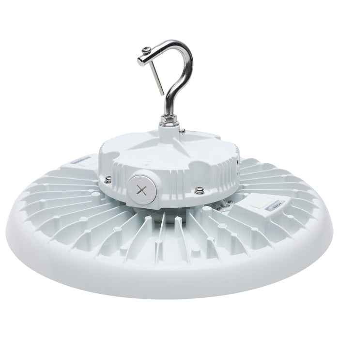 SATCO/NUVO LED UFO High Bay Wattage/CCT Selectable 150W/175W/200W 3000K/4000K/5000K 120-347V White Finish (65-813)