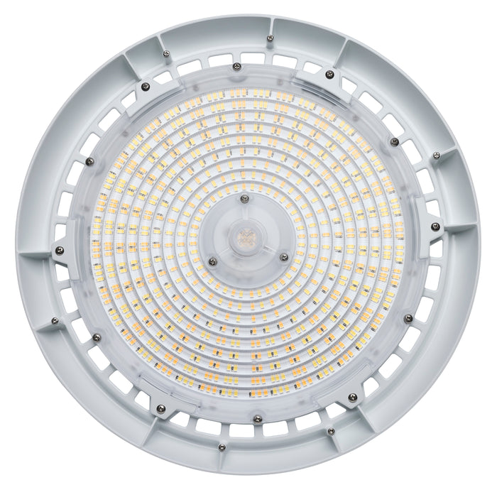 SATCO/NUVO LED UFO High Bay Wattage/CCT Selectable 150W/175W/200W 3000K/4000K/5000K 120-347V White Finish (65-813)