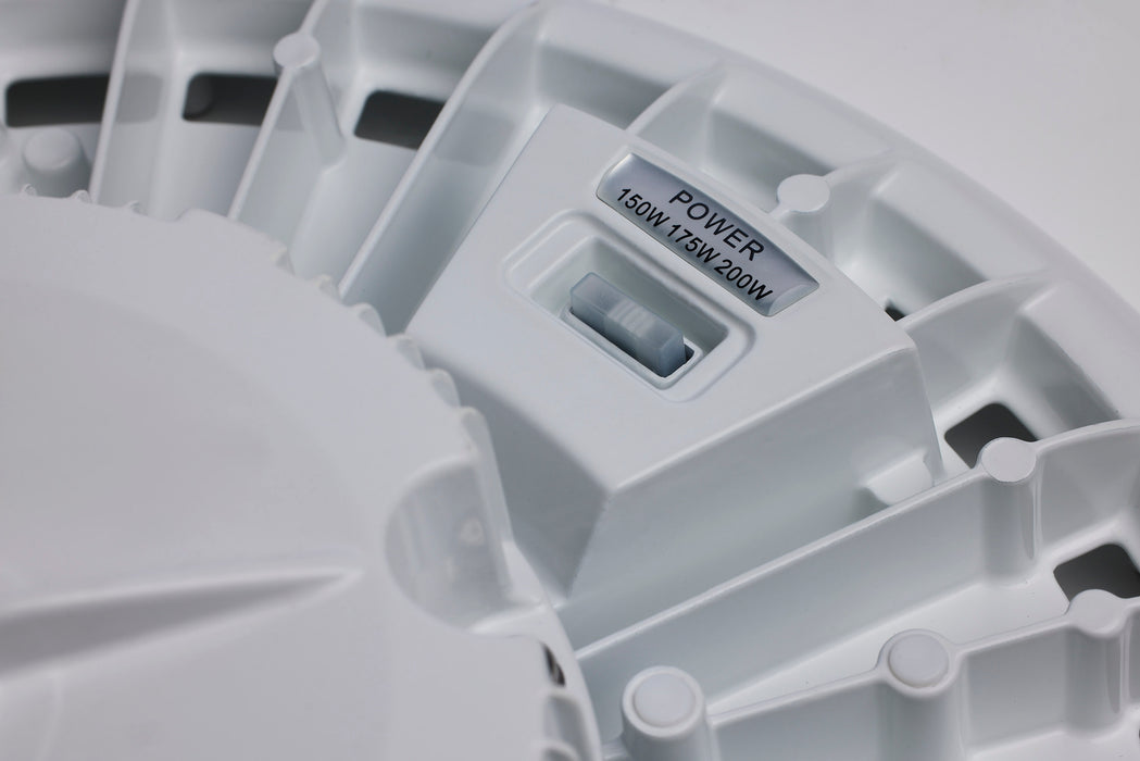 SATCO/NUVO LED UFO High Bay Wattage/CCT Selectable 150W/175W/200W 3000K/4000K/5000K 120-347V White Finish (65-813)