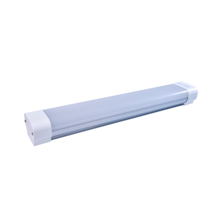 SATCO/NUVO 2 Foot 20W LED Tri-Proof Linear Fixture with Integrated Microwave Sensor CCT Selectable 3000K/4000K/5000K 120-277V 80 CRI 115 Degree Beam (65-832)