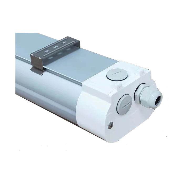 SATCO/NUVO 2 Foot 20W LED Tri-Proof Linear Fixture with Integrated Microwave Sensor CCT Selectable 3000K/4000K/5000K 120-277V 80 CRI 115 Degree Beam (65-832)