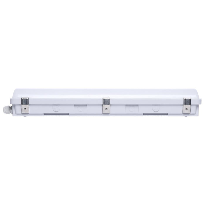 SATCO/NUVO 20W LED 2 Foot Linear Vapor Proof Fixture CCT Selectable 3000K/4000K/5000K Emergency Battery Integrated Microwave Sensor 120-347V (65-838)
